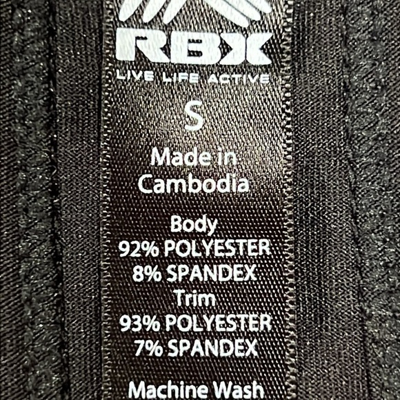 RBX Active Tank S Color Block Black Pink Orange Racerback Stretchy Workout Top - Picture 6 of 6